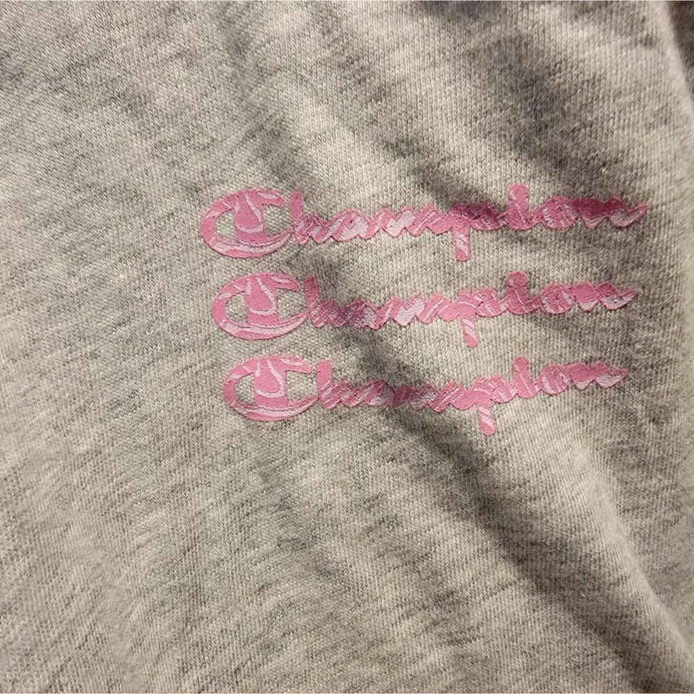 Girls Champion Grey Long Sleeve Tee Medium (10-12) - Picture 5 of 6